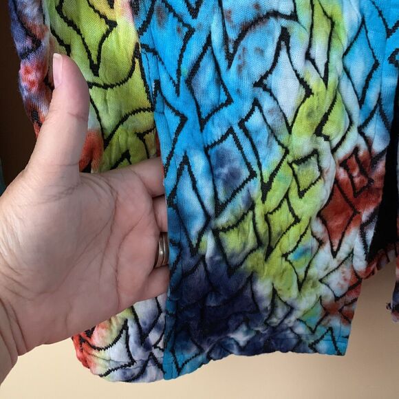 Parsley & Sage Jacket Blazer Sz Small Quilted One Button Dip Dyed Pockets B7 - Picture 3 of 5